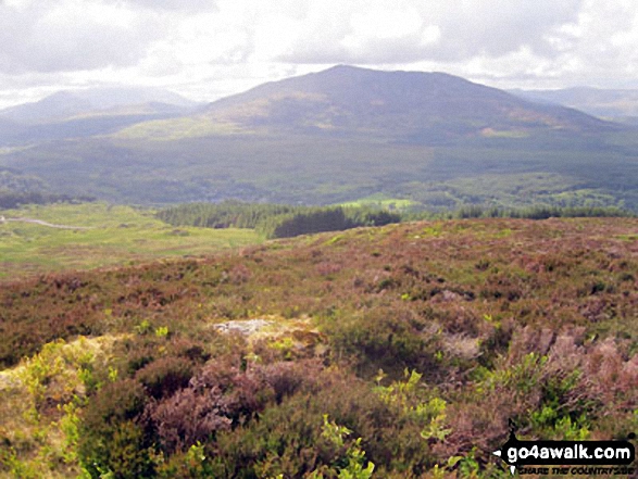 Snowdon (Yr Wyddfa) (in the left distance) and Carnedd Moel Siabod from Drosgol (Bwlch y Groes)