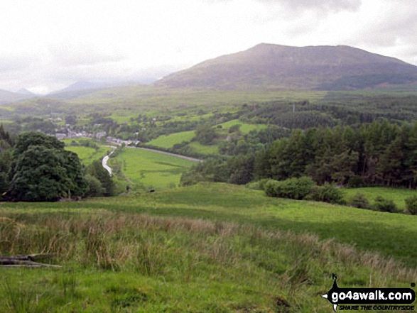 Carnedd Moel Siabod towers above Dolweddelan from the lower slopes of Foel Felen 