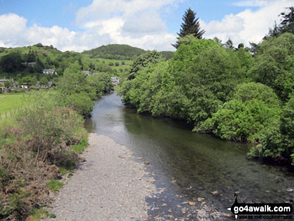 Walk cw128 Tai Penamnen and Cwm Penamnen from Dolwyddelan - Afon Lledr at Dolwyddelan