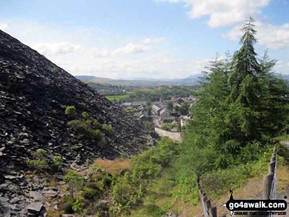 Blaenau Ffestiniog from Maen-offeren Quarry 