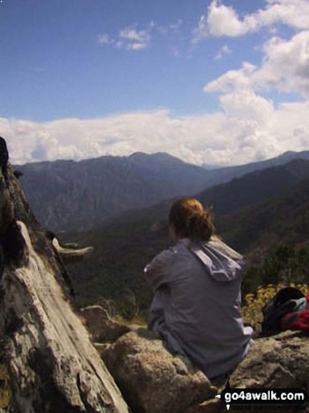 Danielle Wynne on Monte Cintu in Corsica Corsica France