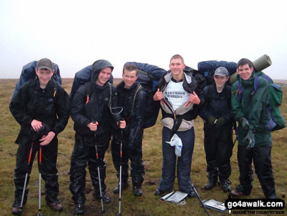 Me and my Ten Tors Team on Rough Tor in Dartmoor Devon England