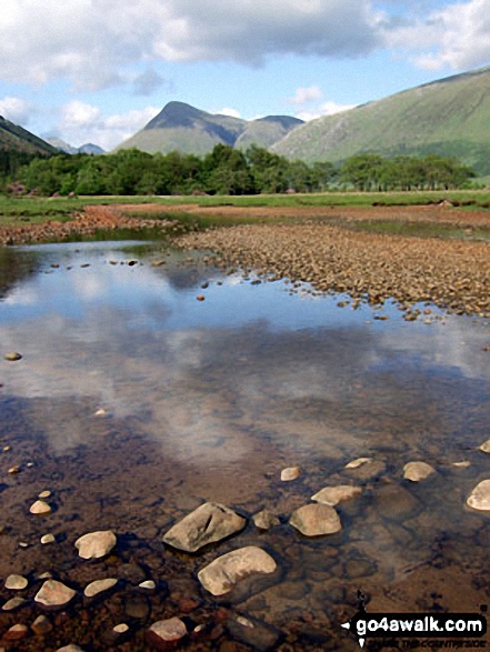 Stob Dubh (Glen Etive) and The River Etive from Glen Etive 