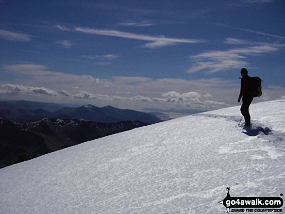 Walk h154 Ben Nevis and Carn Mor Dearg from The Nevis Range Mountain Gondola - On Ben Nevis