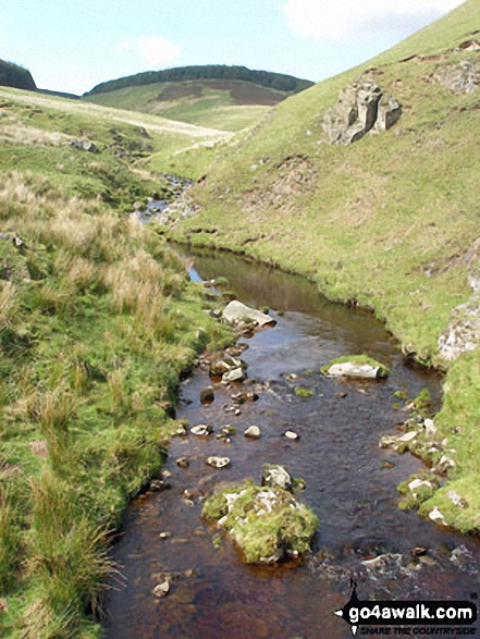 Walk n157 Swineside Law and Windy Gyle from Wedder Leap, Barrowburn - Usway Burn