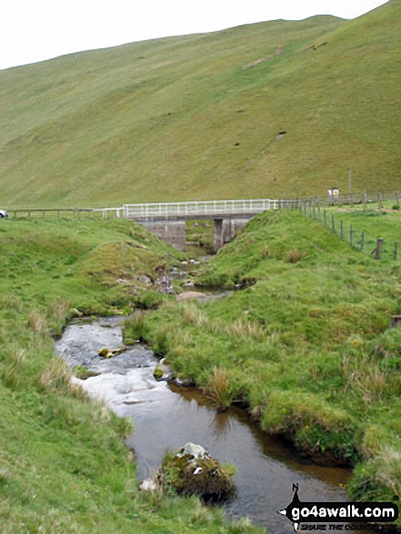 Walk n109 Windy Gyle from Rowhope Bridge - Trows Burn Bridge, Trows