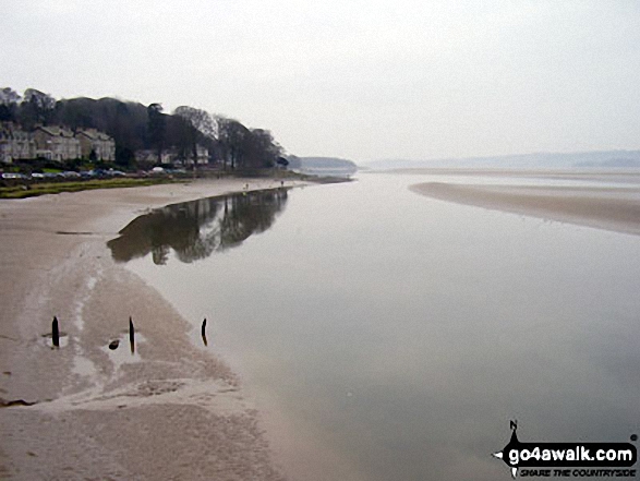 Walk c121 Tarn Hows and Yew Tree Tarn from Tom Gill - The beach at Arnside, Morecambe Bay