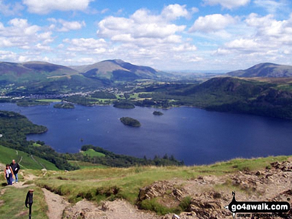 Walk c313 The Newlands Fells from Hawes End - Derwent Water from Cat Bells (Catbells)