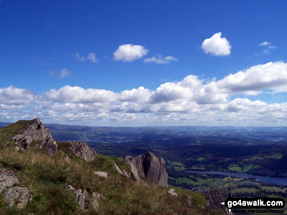 Walk c210 The Old Man of Coniston from the Walna Scar Road, Coniston - Coniston Water from The Old Man of Coniston summit