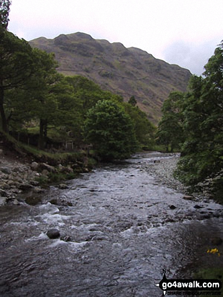 Walk c376 Castle Crag from Grange (Borrowdale) - The River Derwent, Borrowdale