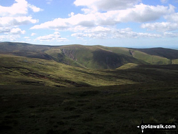 Walk c106 Carrock Fell and High Pike (Caldbeck) from Mosedale - Bowscale Fell from High Pike (Caldbeck)