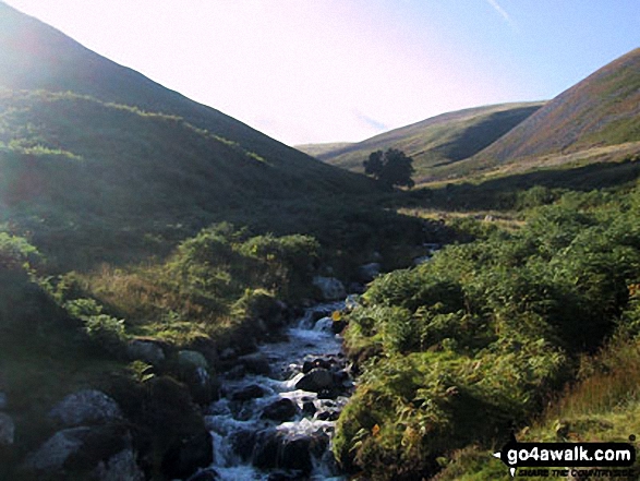 Walk c106 Carrock Fell and High Pike (Caldbeck) from Mosedale - Grainsgill Beck from Grainsgill Beck Bridge