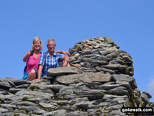 Walk c306 The Old Man of Coniston and Wetherlam from Coniston - On the summit of The Old Man of Coniston