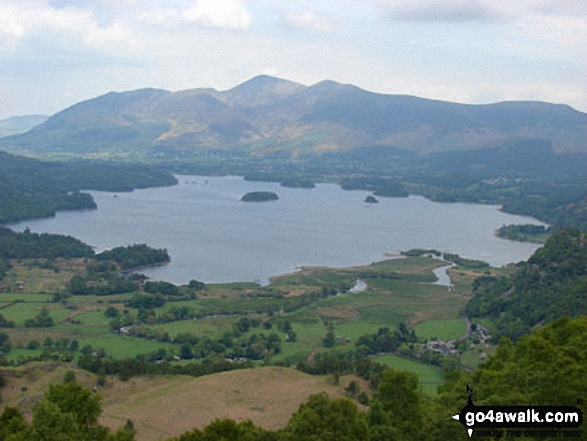 Derwent Water with Keswick and the Skiddaw Massif beyond from High Spy 