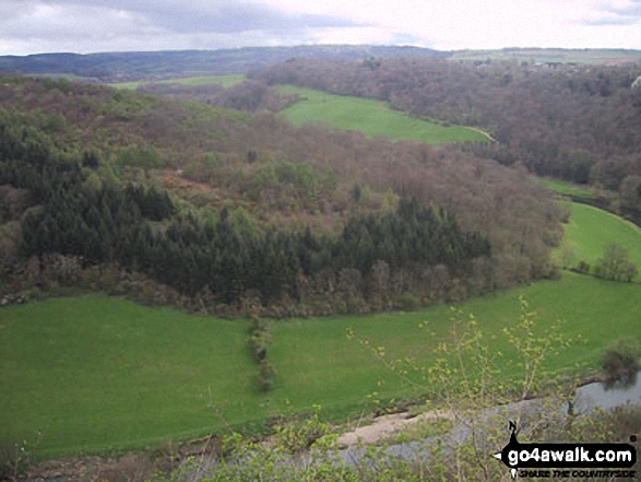 Walk gl107 Highmeadow Woods from Symonds Yat - The River Wye and Coppet Hill from Symonds Yat Rock