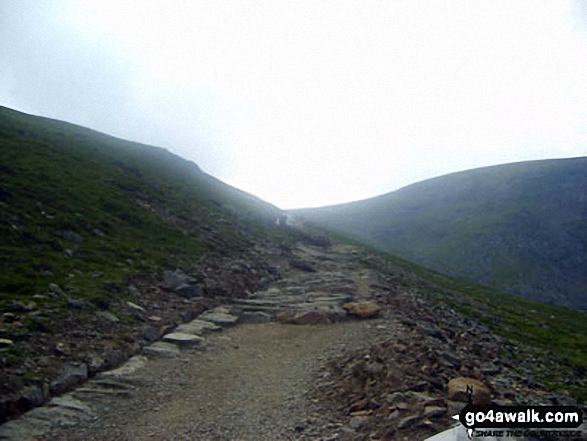 Walk gw117 Snowdon and Yr Aran via The Watkin Path from Bathania, Nantgwynant - Climbing Snowdon