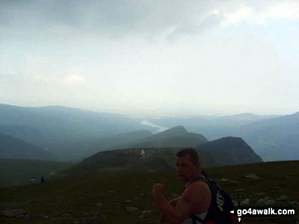 Walk gw126 Snowdon via The Llanberis Path - Glaslyn and Llyn Llydaw from Snowdon