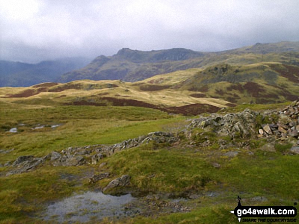 Walk c105 Lang How and Silver How from Grasmere - Pavey Ark and Langdale Pikes from Silver How