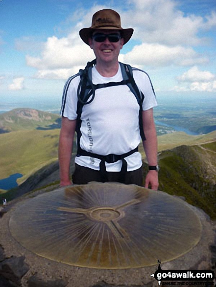 Walk gw186 Garnedd Ugain, Snowdon (Yr Wyddfa) & Moel Cynghorion from Llanberis - Me on the summit of Snowdon