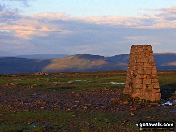 Walk ny102 Ingleborough and Newby Moss from Ingleton - Ingleborough summit trig point