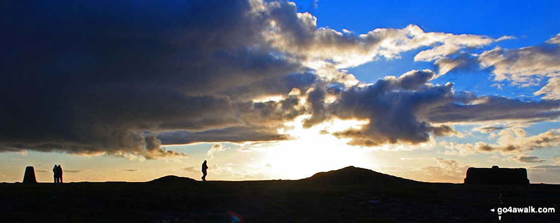 Walk ny101 The Yorkshire Three Peaks from Horton in Ribblesdale - Ingleborough summit