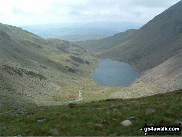 Walk c179 The Seathwaite Round from Seathwaite, Duddon Valley - Goat’s Water from Goat's Hawse