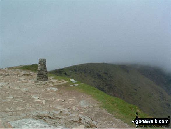 Walk c123 The Old Man of Coniston and Swirl How from Walna Scar Road, Coniston - The Old Man of Coniston Summit