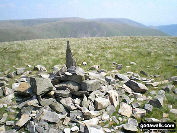 Walk c331 Uldale Head (Howgills), Carlingill Spout, Fell Head (Howgills) and Lingshaw from Carlingill Bridge - Fell Head (Howgills) summit