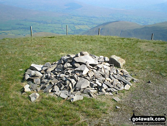 Walk c365 Calders and The Calf via Cautley Spout from The Cross Keys - On the summit of Calders