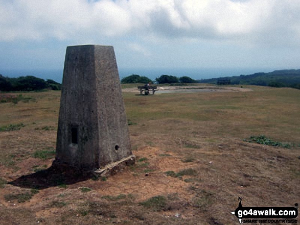 Walk es152 Beachy Head and Birling Gap from East Dean - East Dean Hill summit Trig Point