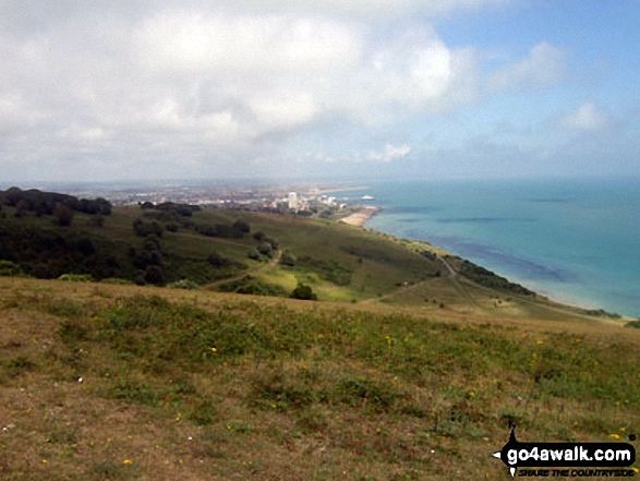 Walk es165 Beachy Head from East Dean Hill - Eastbourne from Beachy Head