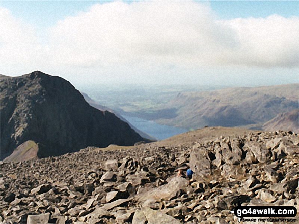 Walk Scafell Pike walking UK Mountains in The Southern Fells The Lake District National Park Cumbria, England