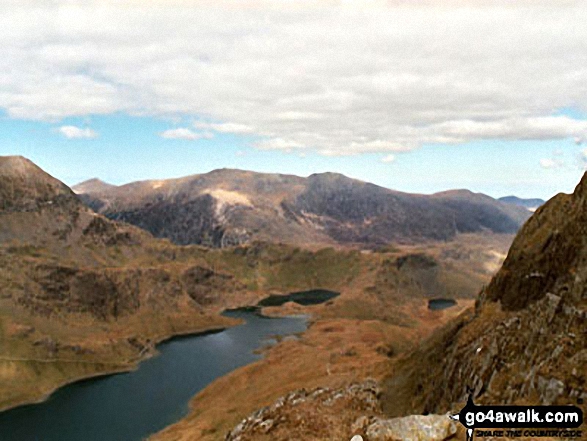 Walk gw136 The Snowdon (Yr Wyddfa) Horseshoe from Pen y Pass - Llyn Llydaw from Snowdon (Yr Wyddfa)