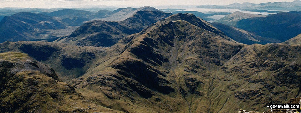 Walk h137 Ben Nevis and Carn Mor Dearg from Achintee, Fort William - *Mullach nan Coirean and Meal a' Chaorainn from Ben Nevis