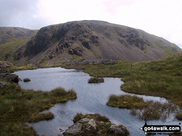 Walk c120 The Ennerdale Horseshoe - Kirk Fell from the tarn above Black Sail Pass