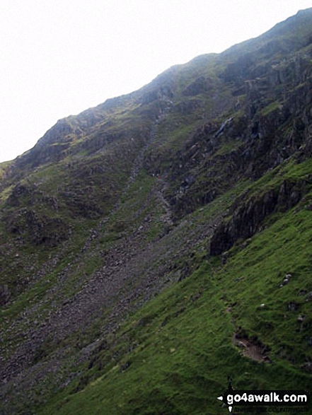 Walk c343 Pillar and Red Pike from Wasdale Head, Wast Water - The High Level Route from Looking Stead (Pillar) to Robinson's Cairn, Pillar