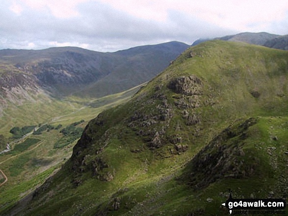 Walk c101 Pillar and Little Scoat Fell from Wasdale Head, Wast Water - Looking Stead (Pillar) from The High Level Route, Pillar 