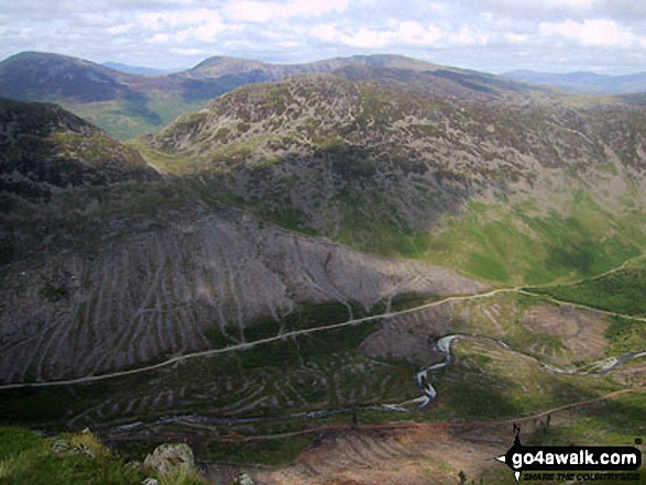 Scarth Gap and Hay stacks (Haystacks) above Ennerdale from The High Level Route, Pillar  