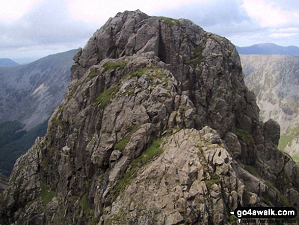 Walk c343 Pillar and Red Pike from Wasdale Head, Wast Water - Pillar Rock from Pillar