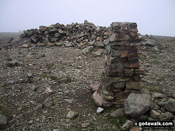 Walk c343 Pillar and Red Pike from Wasdale Head, Wast Water - Pillar summit trig point