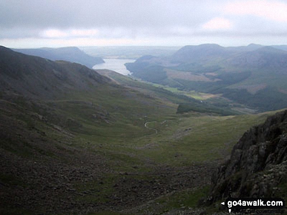 Walk c387 Pillar from Black Sail Hut - Ennerdale Water from Pillar