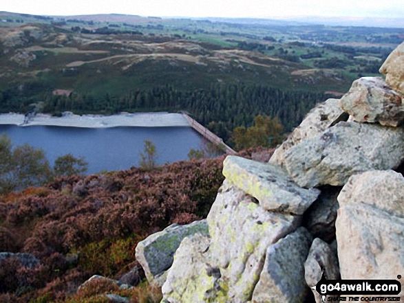 Haweswater Reservoir Dam from Hugh's Laithes Pike summit cairn