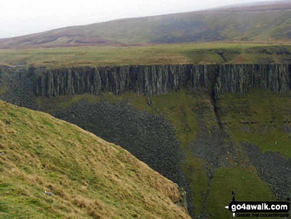 Walk c445 Dufton Pike, Backstone Edge and High Cup Nick from Dufton - Looking across High Cup from the Narrow Gate path (Pennine Way)