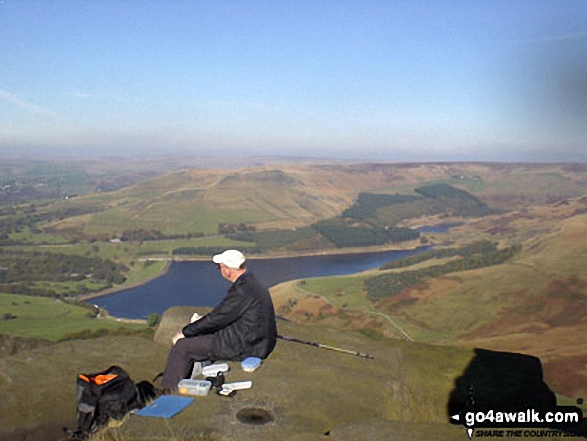 On Stable Stones Brow (Hoarstone Edge) looking over Dovestone Reservoir to Alphin Pike 