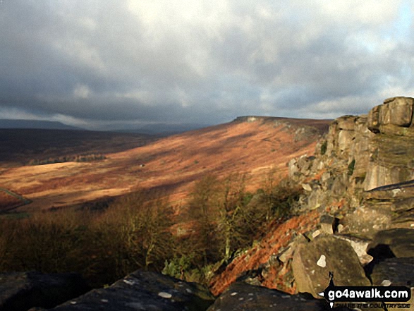 Walk Stanage Edge (Stanage Edge) walking UK Mountains in The Dark Peak Area The Peak District National Park Derbyshire, England