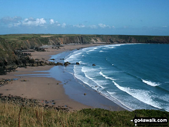 Raggle Rocks and Marloes Sands from Gateholm Island, The Pembrokeshire Coast Path 