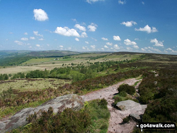 Looking towards The Grouse Inn from White Edge (Big Moor)