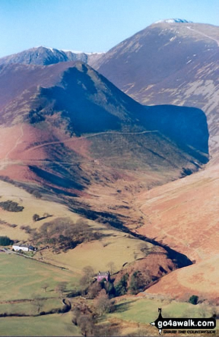 Walk c100 The Newlands Horseshoe from Hawes End - Crag Hill Wandope and Grasmoor from Cat Bells (Catbells)