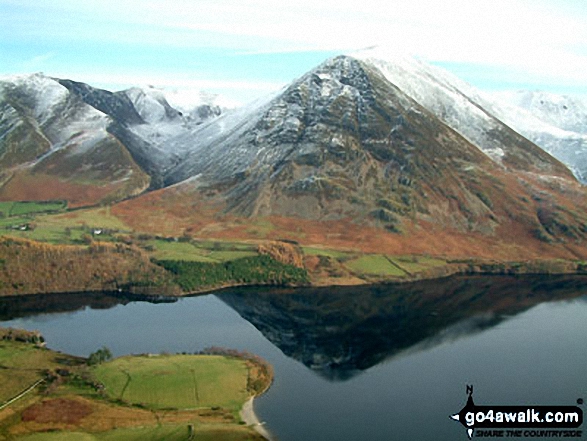 Walk c212 Burnbank Fell, Gavel Fell, Hen Comb and Mellbreak from Loweswater - Grasmoor across Crummock Water