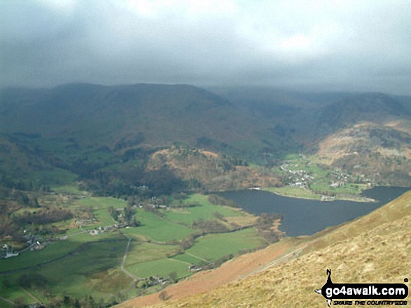 Walk c155 The Knott and Place Fell from Patterdale - Patterdale and Glenridding from Place Fell